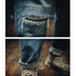 【OUTLET/即納】Ripped Men's Loose Jeans P0002